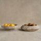 Silver travertine bowl