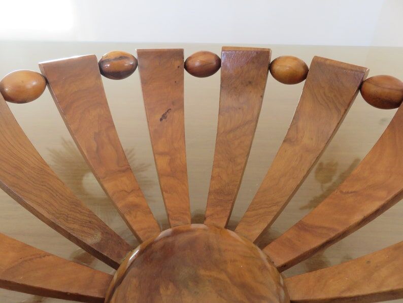 Teak fruit basket Scandinavian style 60s 70s