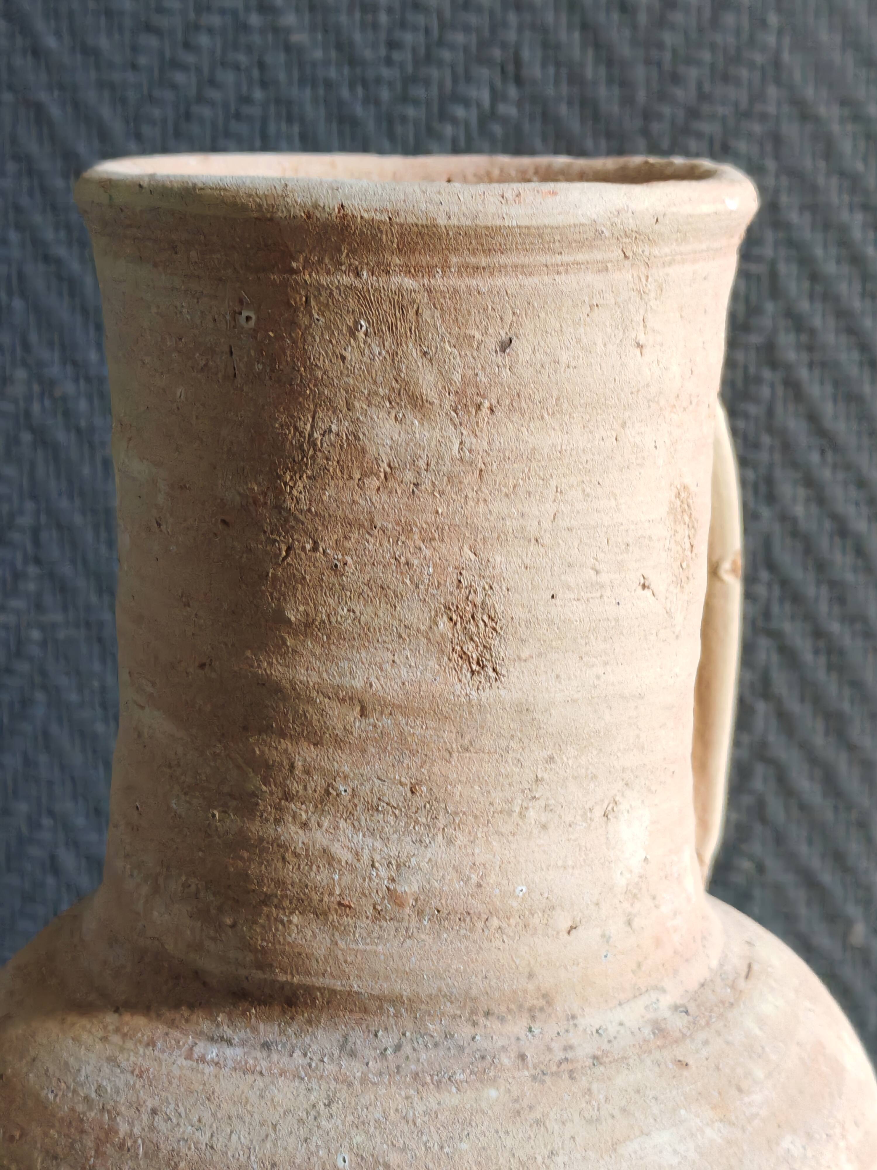 Pichet Ancien en Terre Cuite Non Émaillée | Vase Rustique