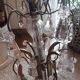 Antique brass chandelier and pampilles 6 fires
