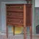 Wooden furniture with 3 drawers in Louis XVI style, chiffonnier table.