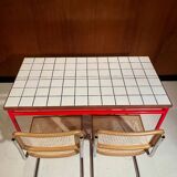 Custom dining table "steel and earthenware"