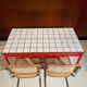 Custom dining table "steel and earthenware"