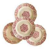 Series of 4 old flat plates - Bella Longchamp