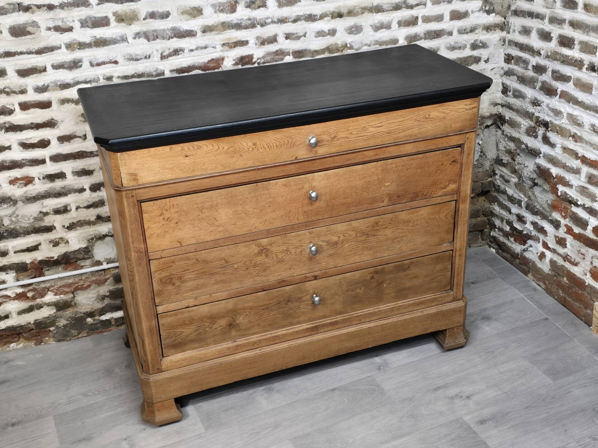 19th-century oak commode