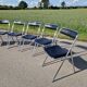 Lot de 6 chaises pliantes chromé Souvignet années 70