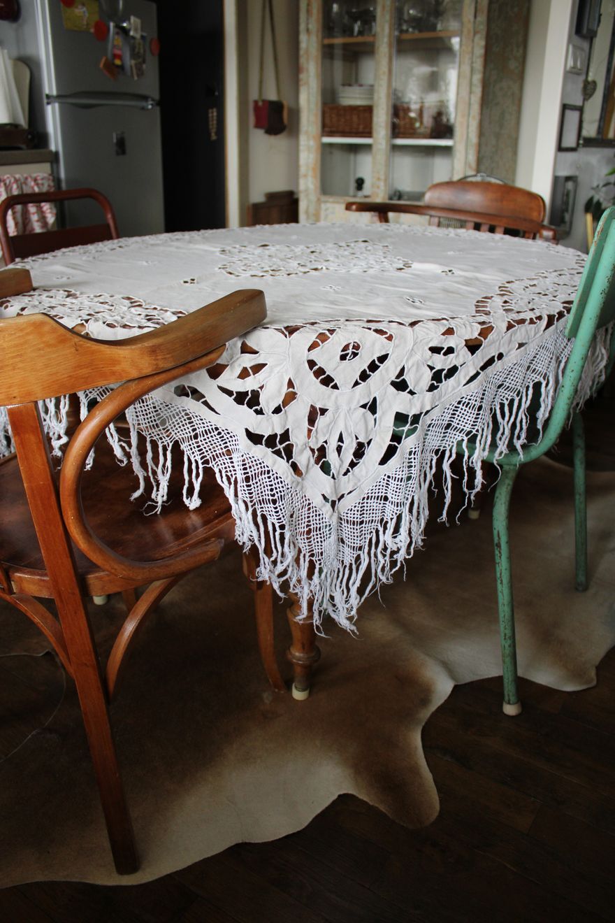 Old tablecloth