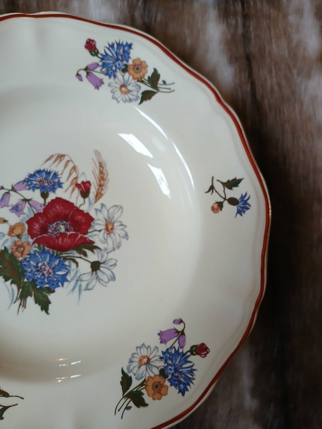 7 antique deep plates from Digoin and Sarreguemines