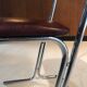 Chaise vintage vers 1970 - cuir et chrome