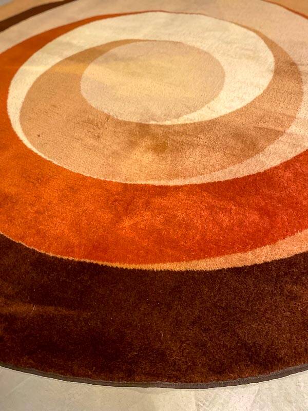 Vintage Bauhaus round rug
