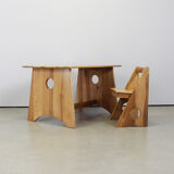 Kids desk and chair by Gilbert Marklund for Furusnickarn AB, Sweden 1970s
