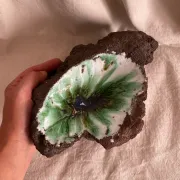 Lava stone enamelled catchall, 1970s