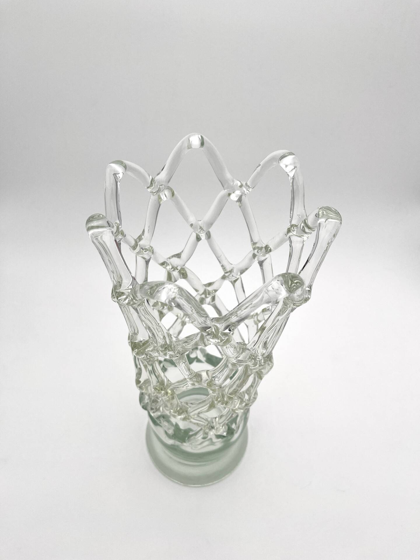 Vase Cage XXL - Murano Crystal Sculptural - 40cm - 1960-70