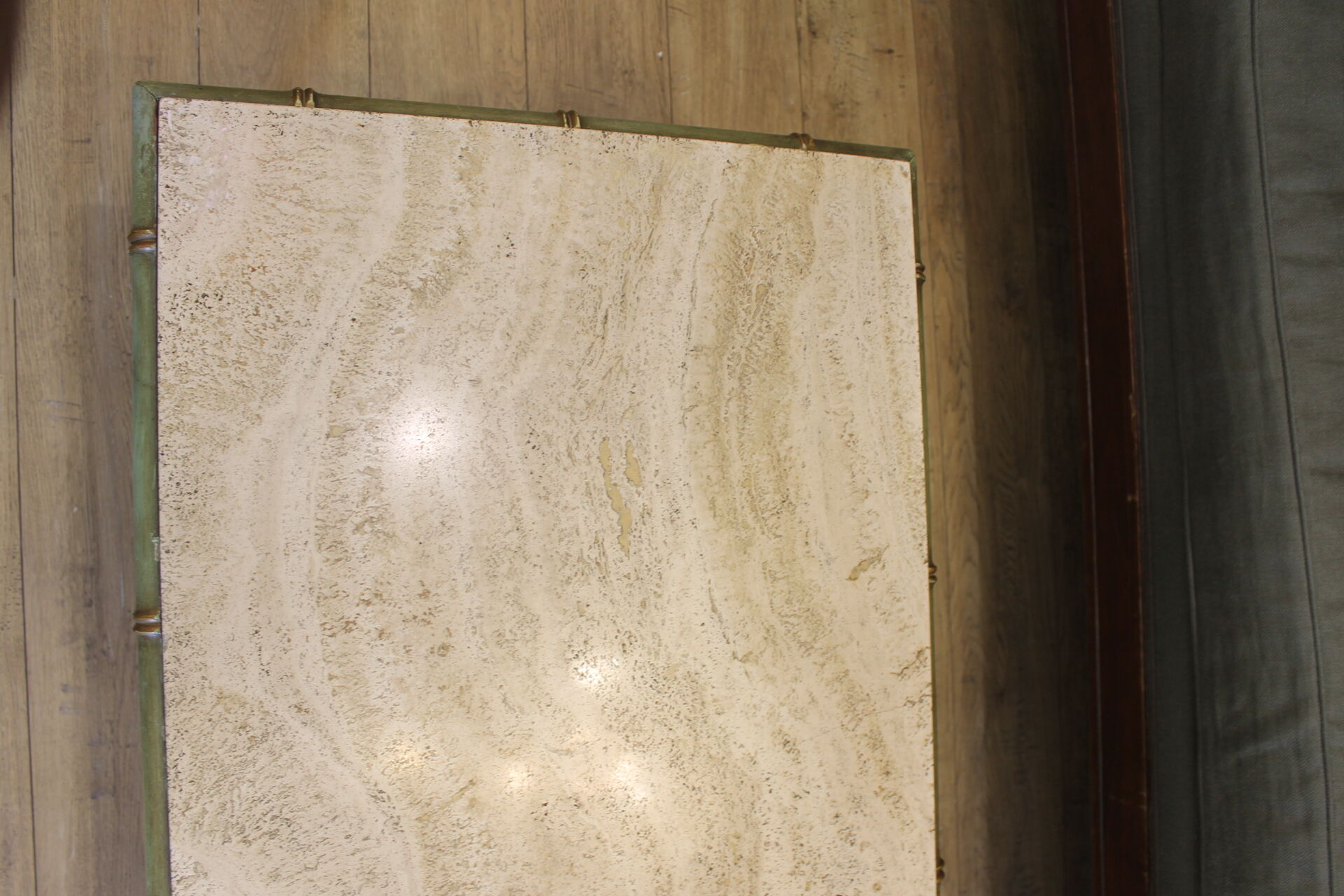 BAMBOO TABLE , TRAVERTINE XX EME