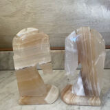 Pair of horse bookends in onyx