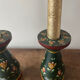 Hand-painted wooden candlesticks