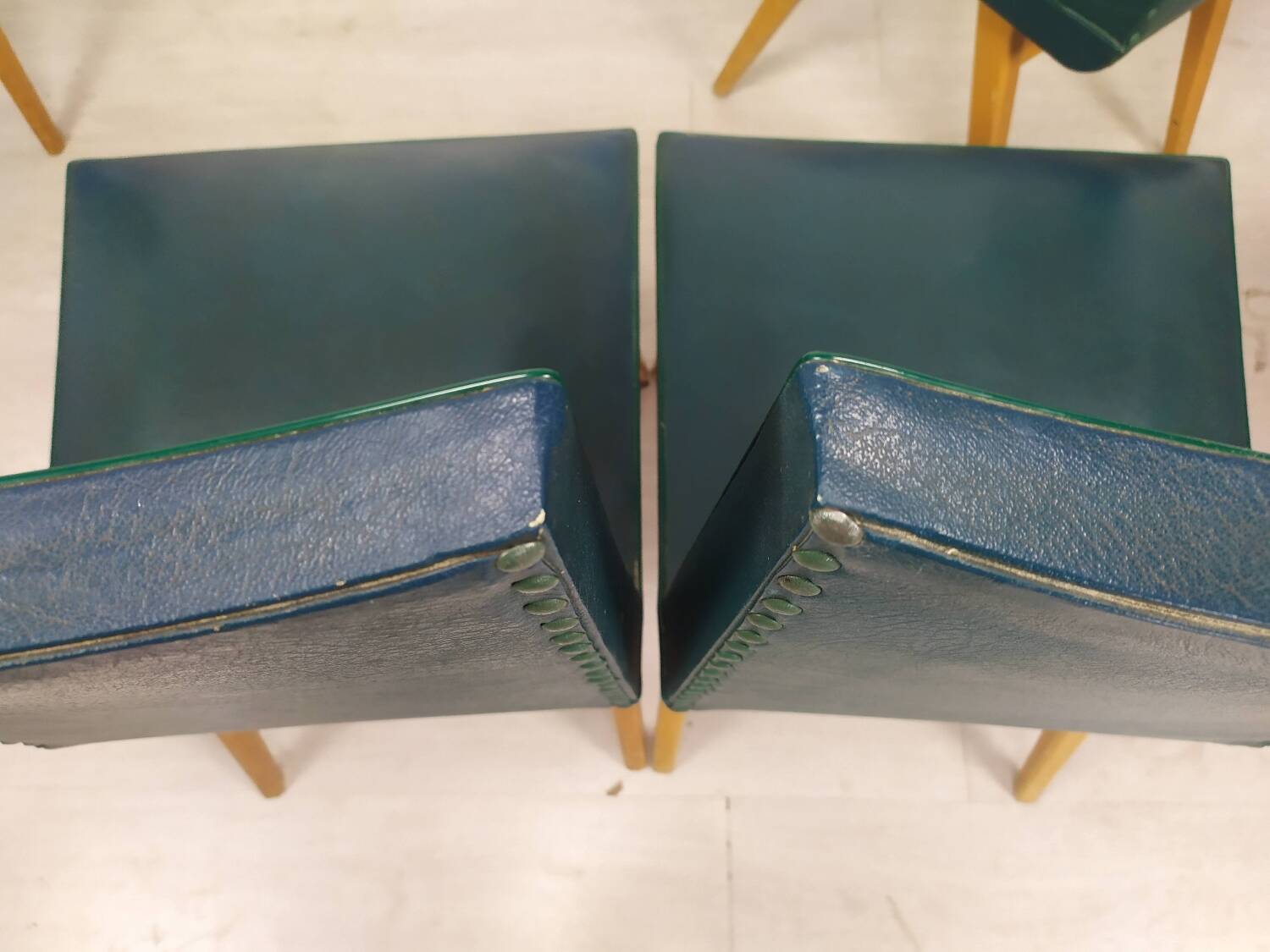 Vintage blue green chairs