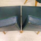 Chaises vintage bleu vert