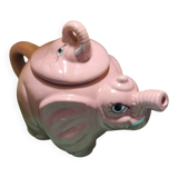 Pink porcelain elephant teapot