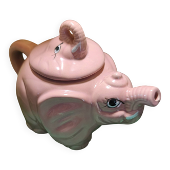 Pink porcelain elephant teapot