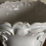 Moustiers Lallier white earthenware floor planter D30cm