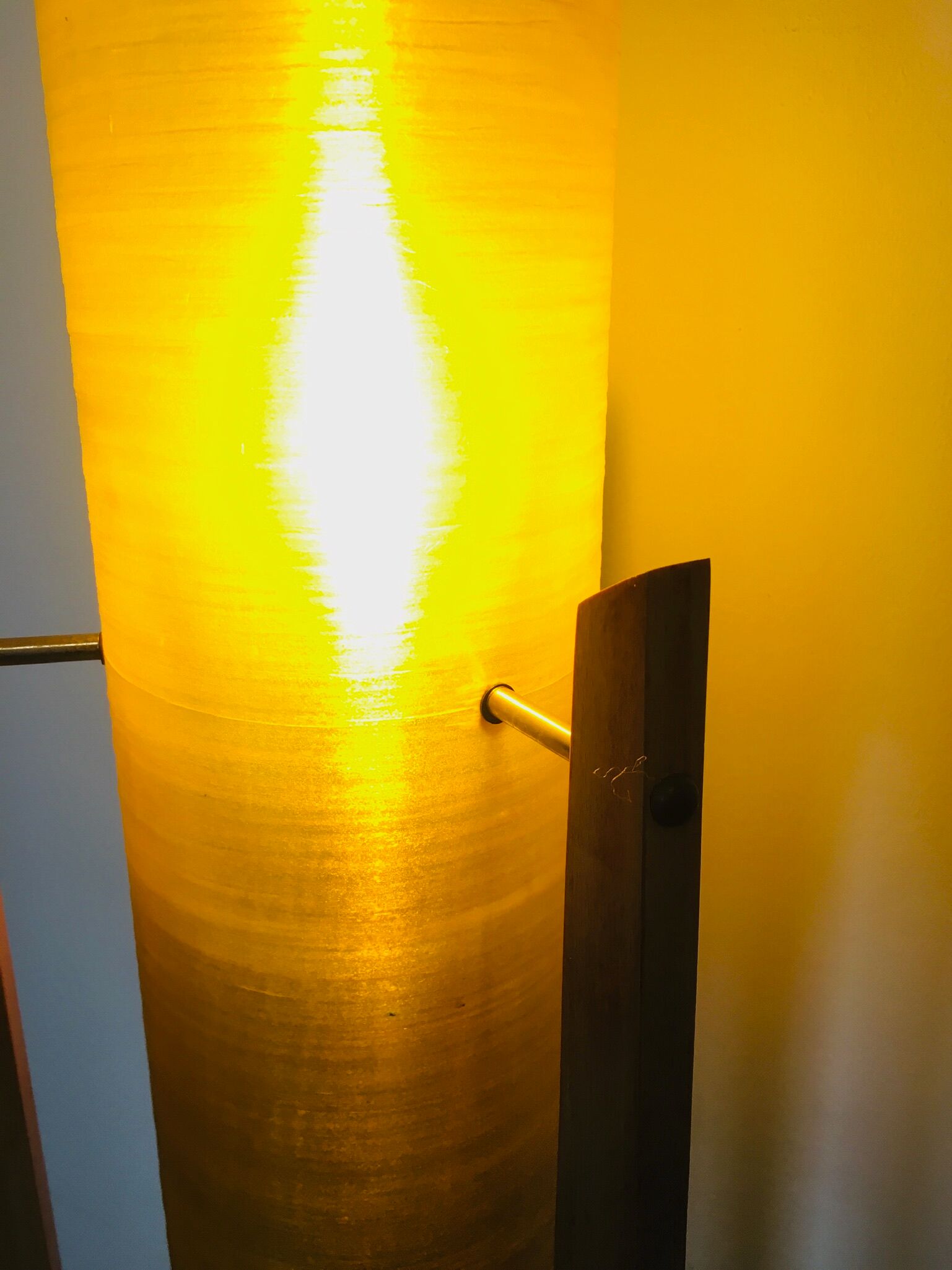 Yellow Space Age Rocket Lamp, 1970s