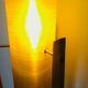 Lampadaire yellow space age rocket années 1970