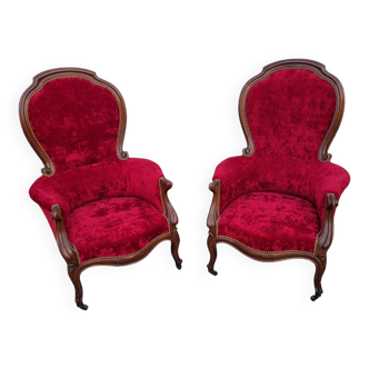 Louis XV convertible armchairs