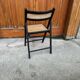 Vintage folding chairs with cane seats, 1970s, set of 5