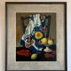 Oil on Canvas Still Life Gabriel Jutteau Vintage 1958