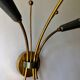 Wall lamp brass and gray metal 1950