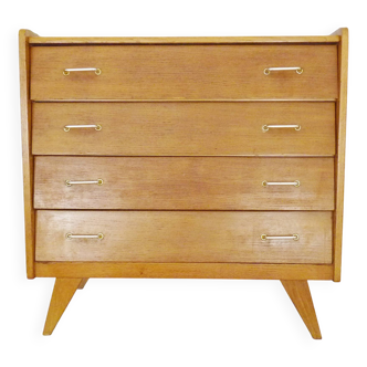 Scandinavian chest of drawers with 4 drawers from the 50s and 60s 84x85x47