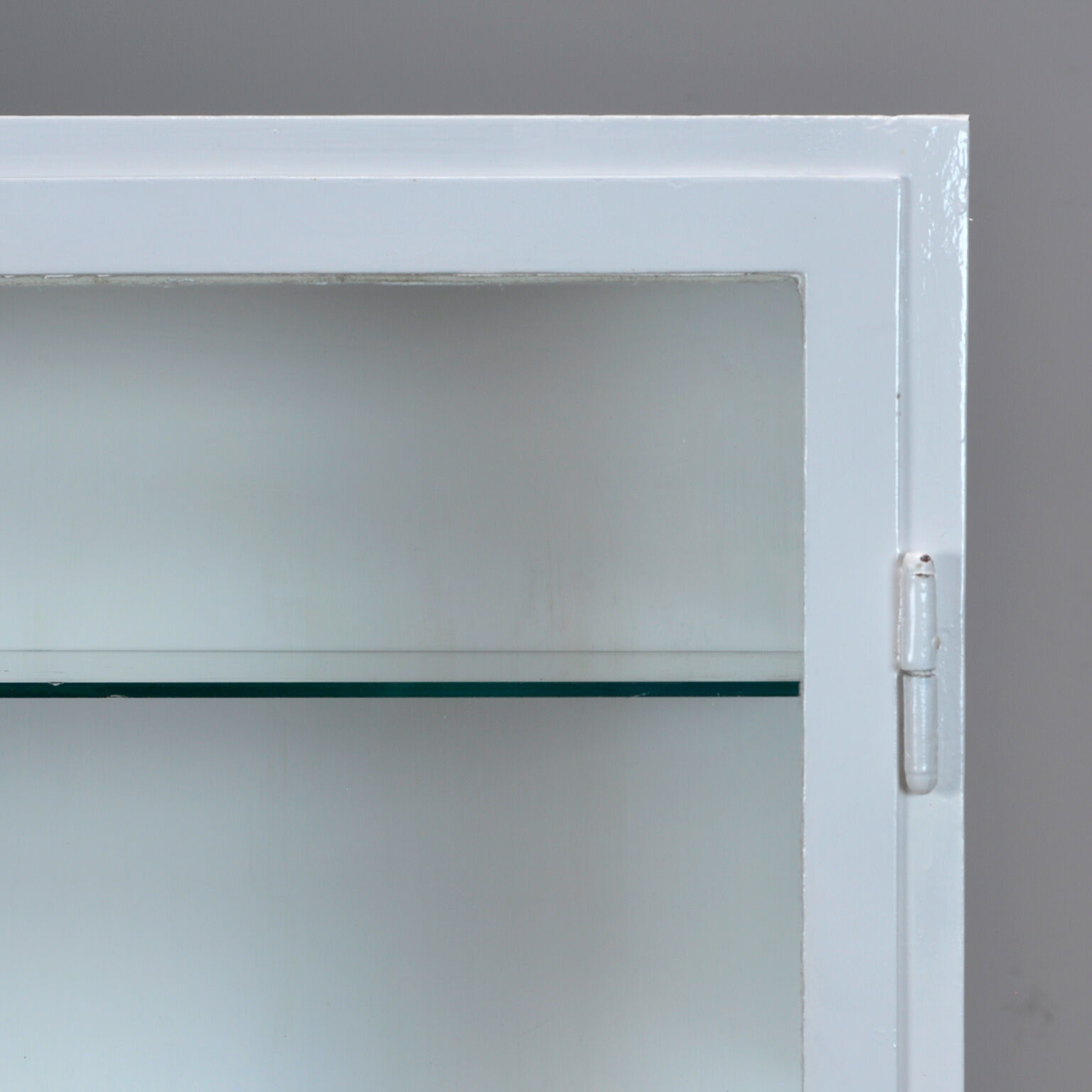 Medical iron and glass cabinet, 1940s