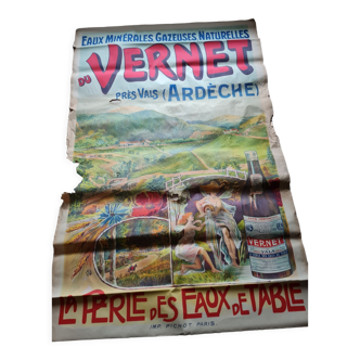 Old vernet mineral water poster 1904 to restore 220x140