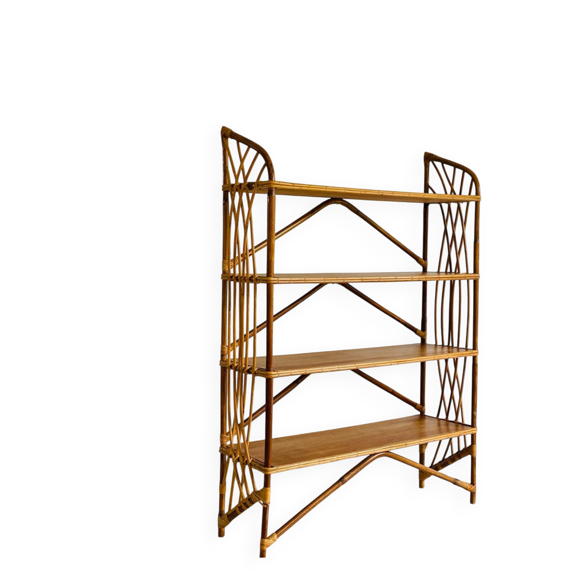 Vintage rattan shelf