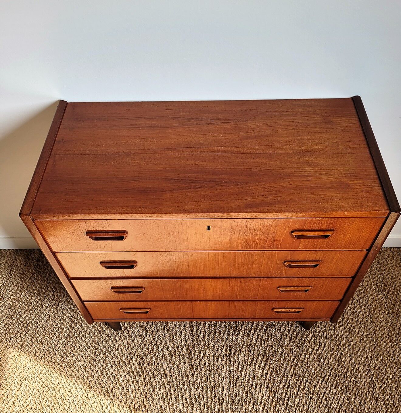 Commode scandinave teck vintage 4 tiroirs