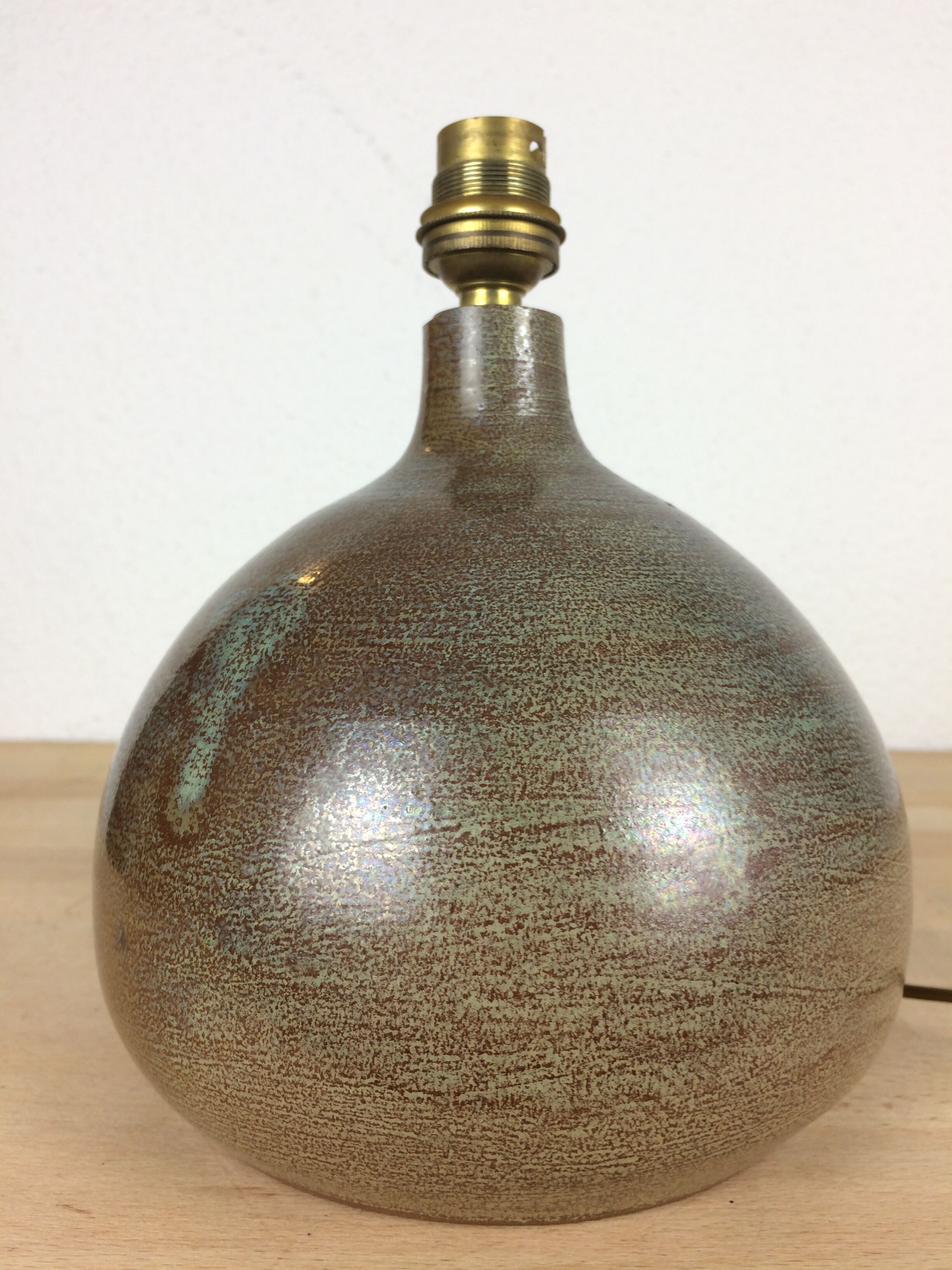 Lampe figue céramique par Roland Zobel, Les Cyclades Anduze