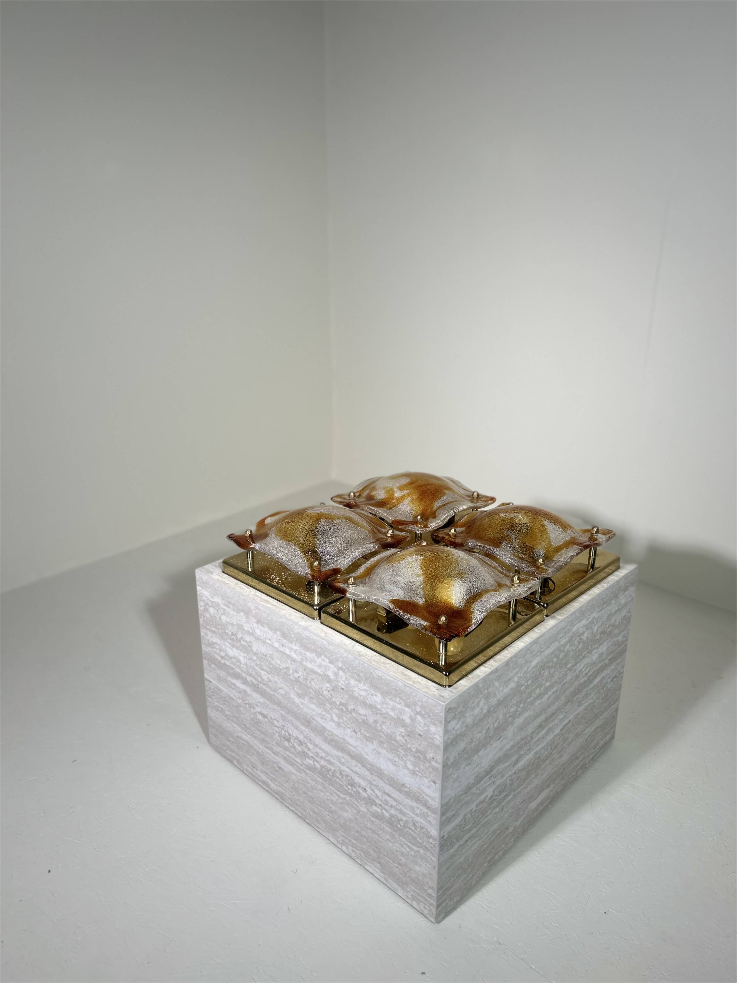 Wall sconces by Toni Zuccheri for A.V. Mazzega, set of 4.