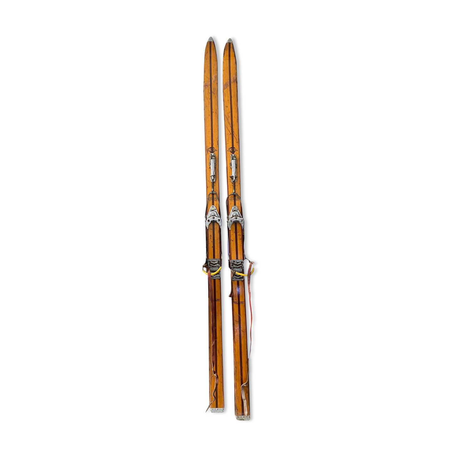 Paire de ski Rossignol Hickory vintage en bois