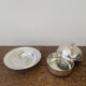 Silver metal butter dish