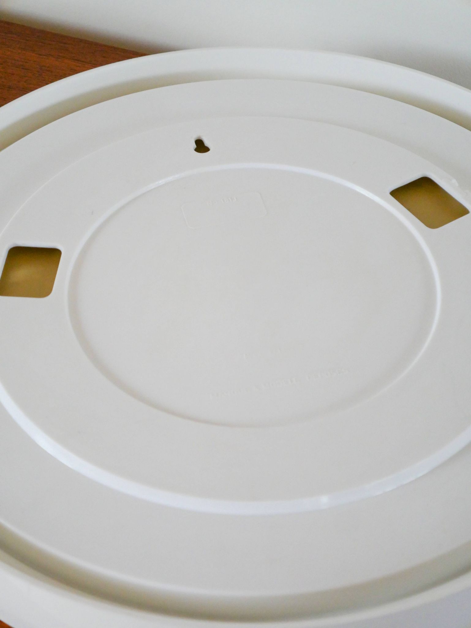 White plexi cap mirror Made in France Registered model, Design, 1970