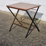 Mid-Century Magazin Rack- Phono Table-Side Table-wooden Console-60s