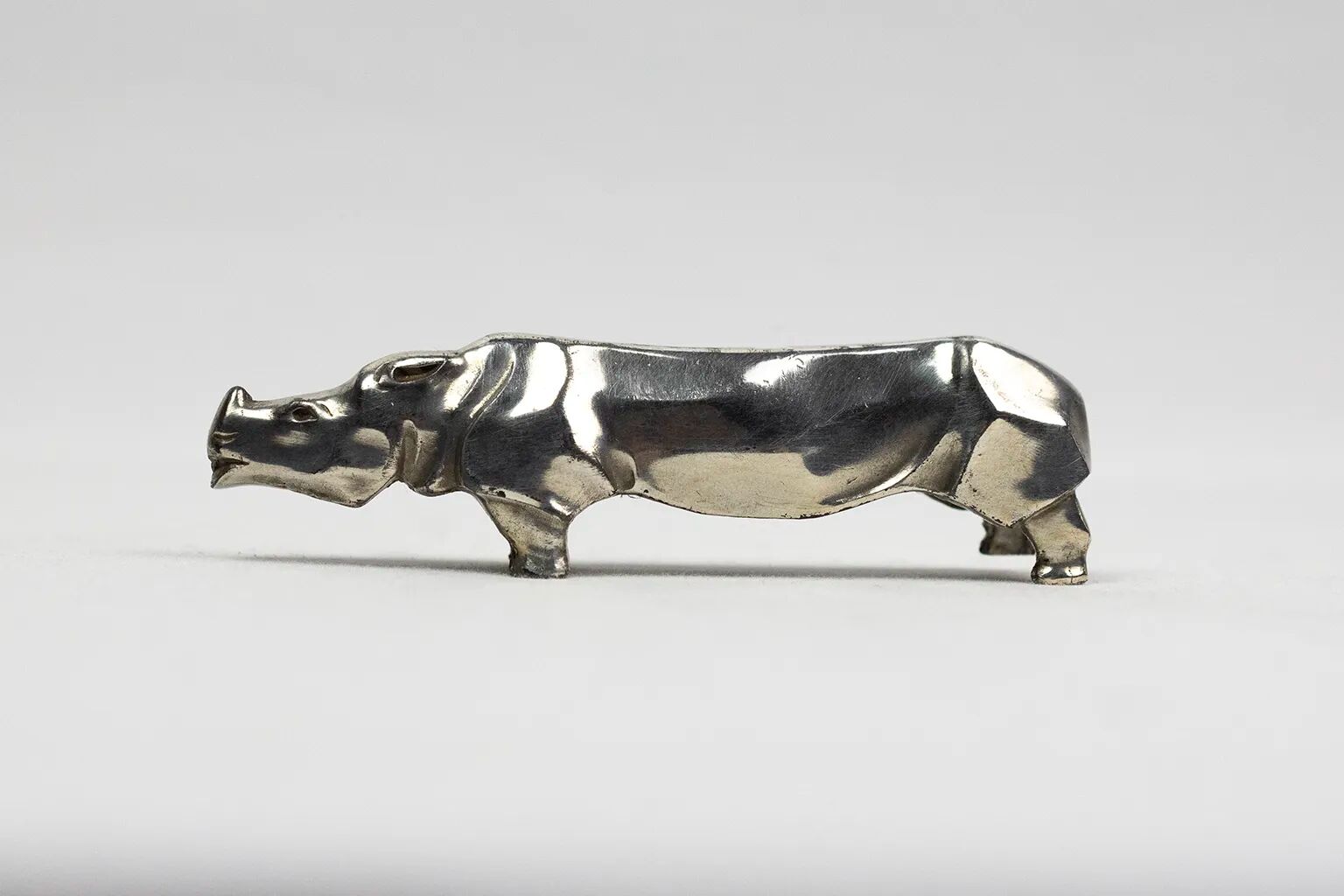 10 porte-couteaux animaliers Art déco en métal argenté – dlg Sandoz, Gallia