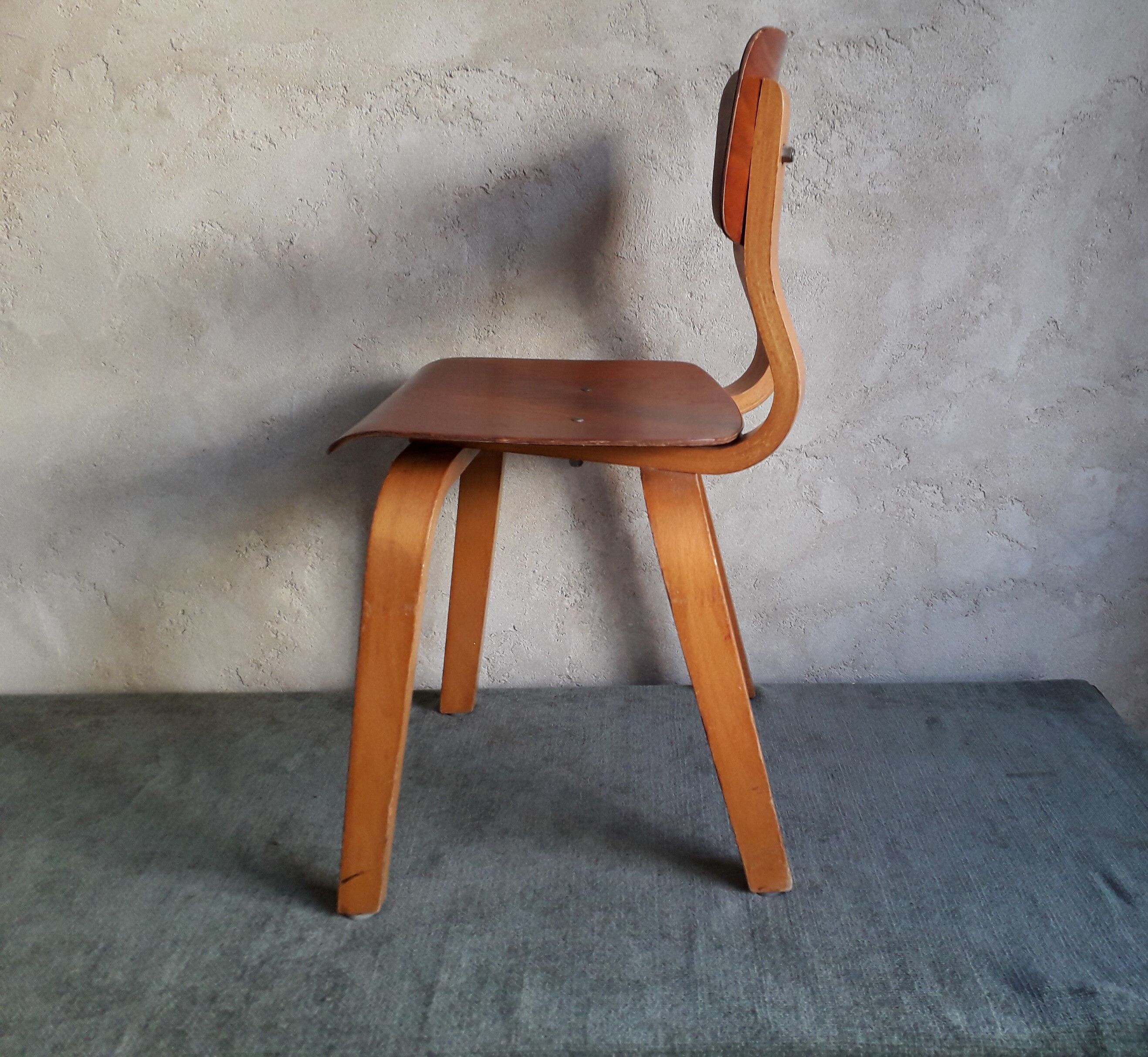 Children's school chair made of vintage wood
