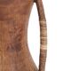 Wooden amphora vase, handles covered with wicker, 1970s.