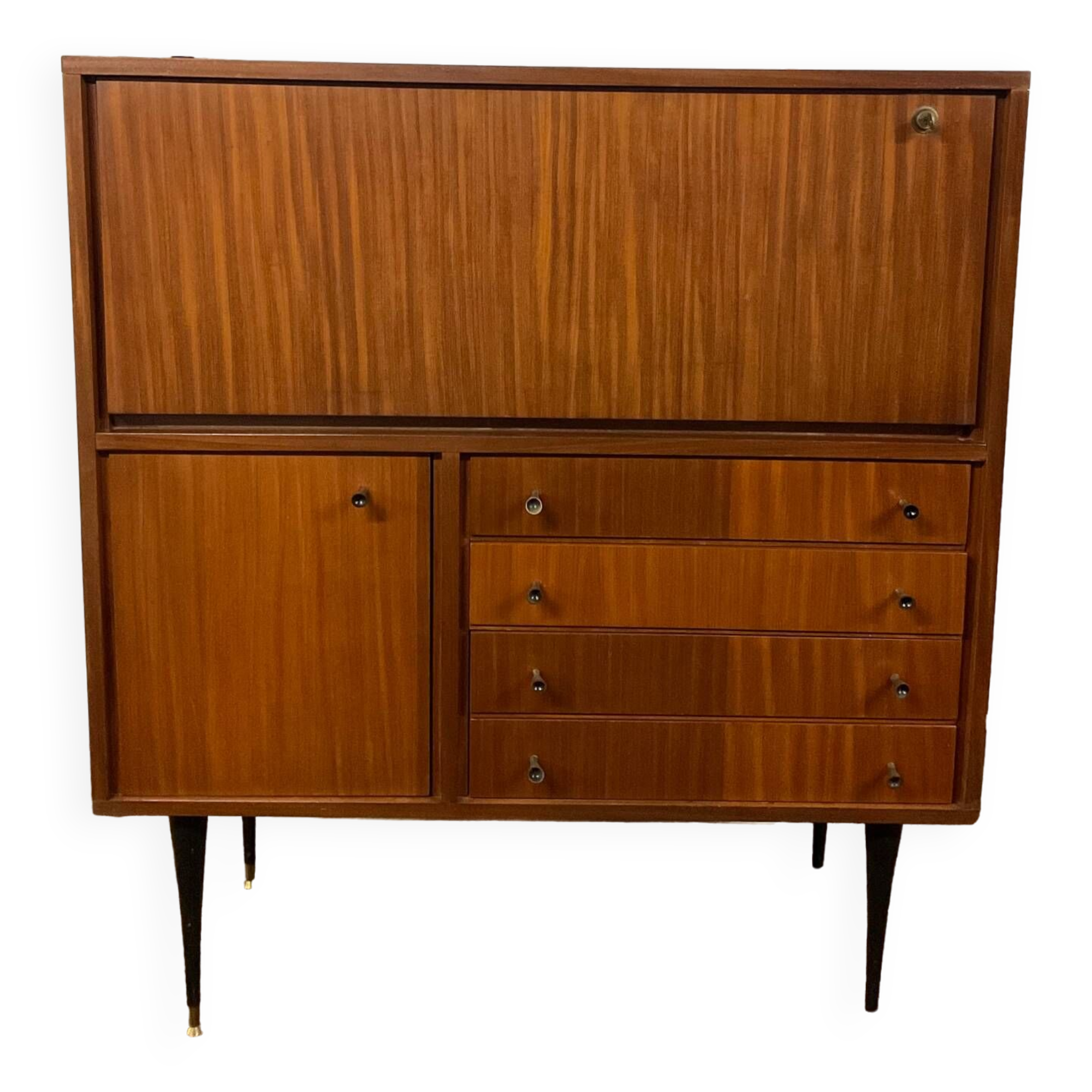 Vintage teak bar/secretary cabinet