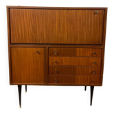 Meuble bar/secrétaire vintage en teck