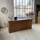 2m pine counter or central island with storage