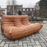 Ligne Roset Togo 2seater, Cognac Leather
