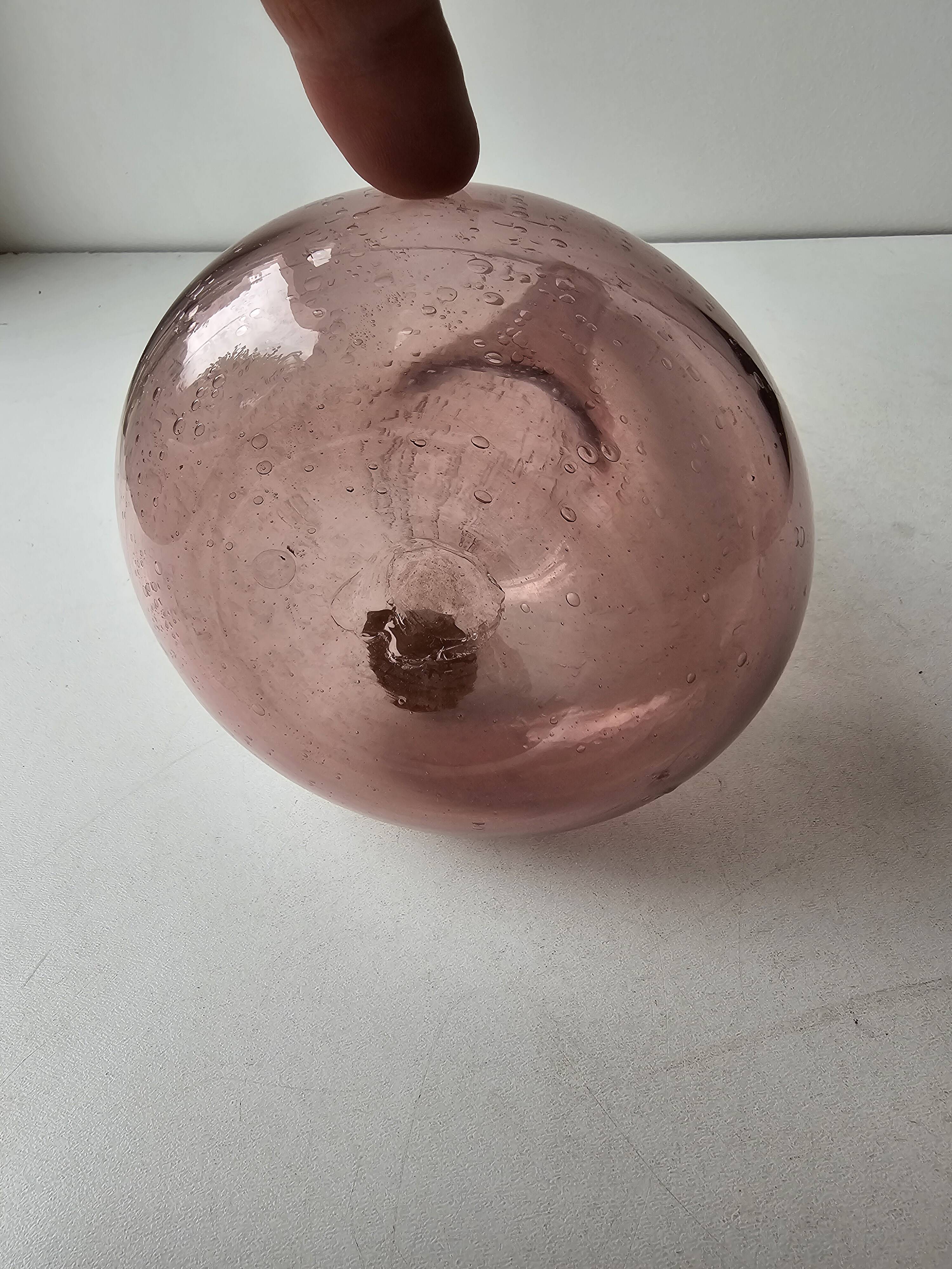 Vintage Bubble Glass Soliflore Vase Montauroux Height 2